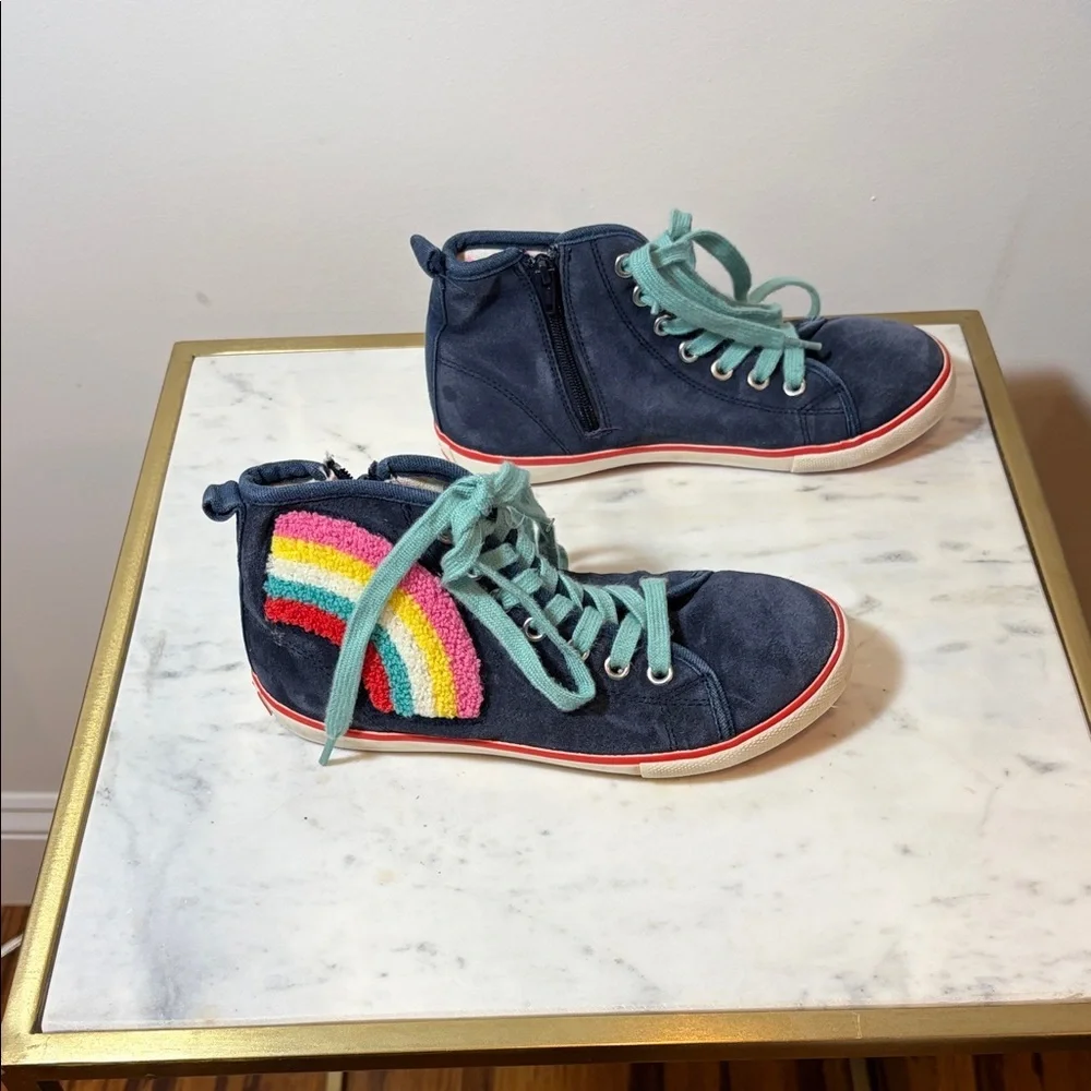 Mini Boden Rainbow High Top Sneaker Size 34(2)